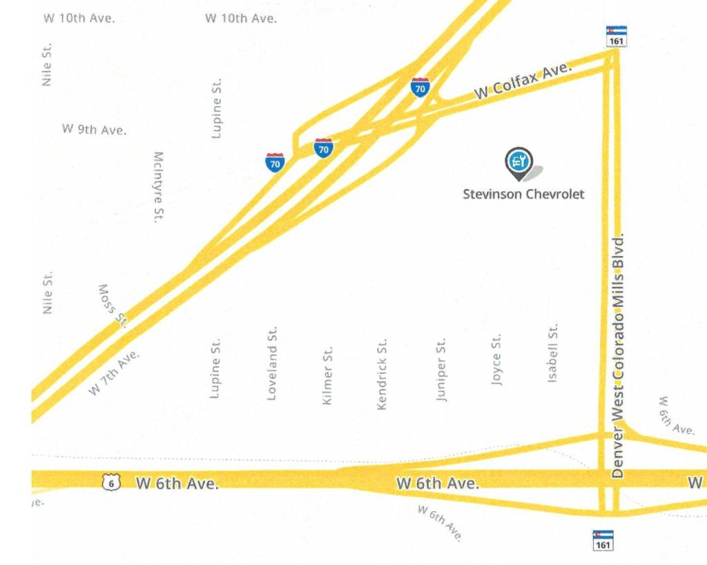 Stevinson Chevrolet Map